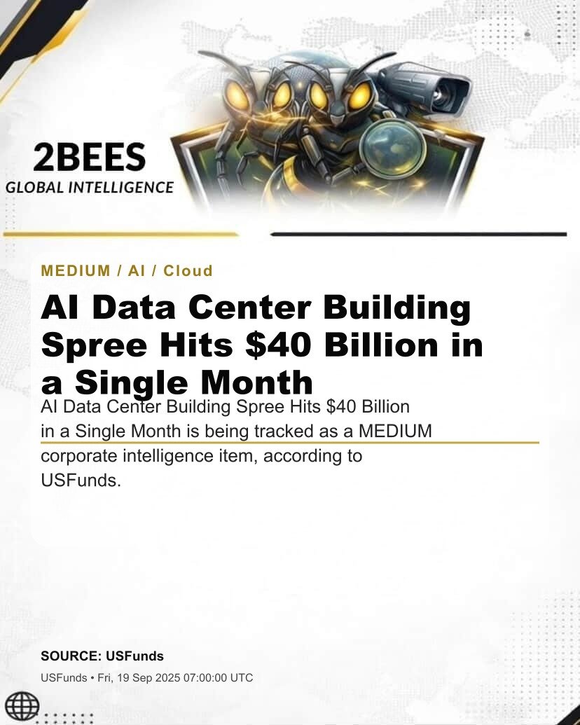 AI Data Center Building Spree Hits $40 Billion in a Single Month