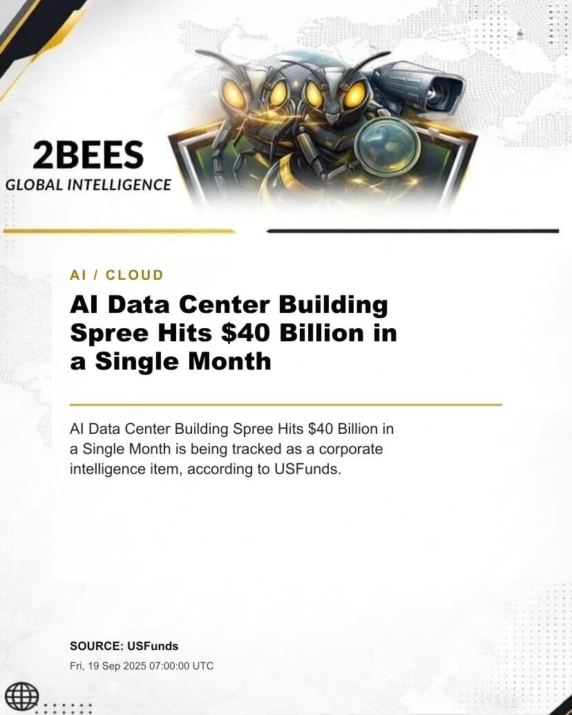 AI Data Center Building Spree Hits $40 Billion in a Single Month