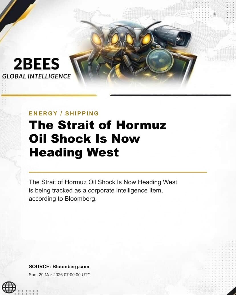 The Strait of Hormuz Oil Shock Is Now Heading West