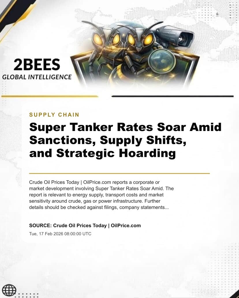Super Tanker Rates Soar Amid Sanctions, Supply Shifts, and Strategic Hoarding
