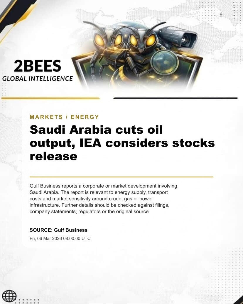 Saudi Arabia cuts oil output, IEA considers stocks release