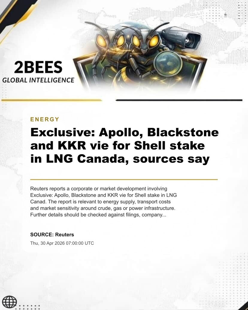 Exclusive: Apollo, Blackstone and KKR vie for Shell stake in LNG Canada, sources say