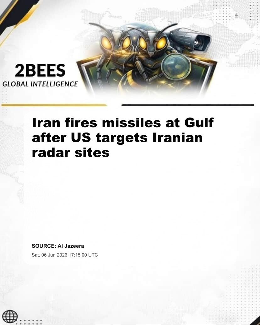 Iran fires missiles at Gulf after US targets Iranian radar sites