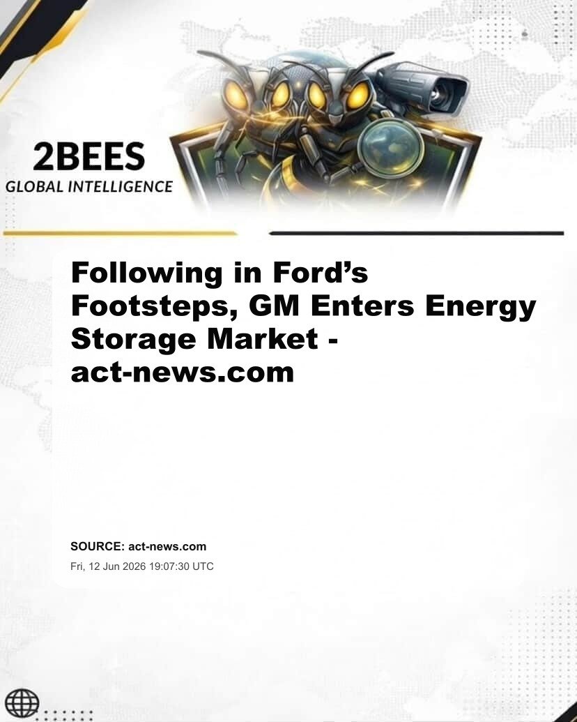 Following in Ford’s Footsteps, GM Enters Energy Storage Market - act-news.com