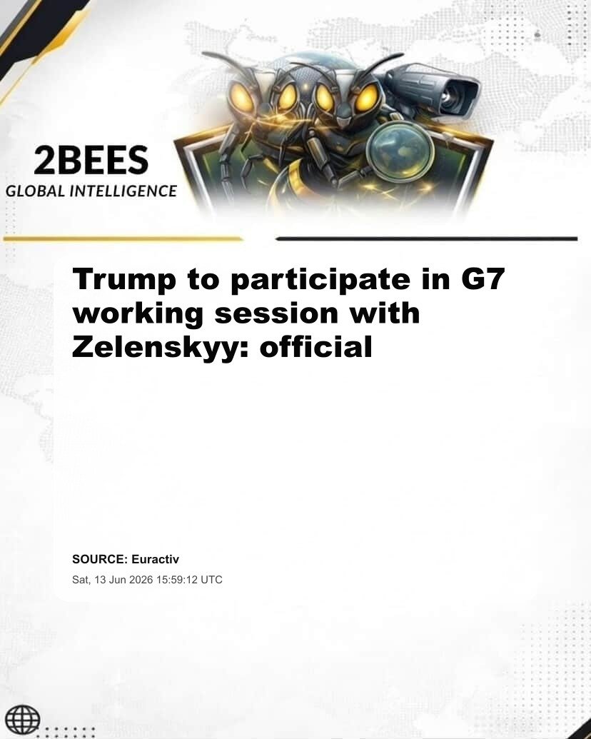 Trump to participate in G7 working session with Zelenskyy: official