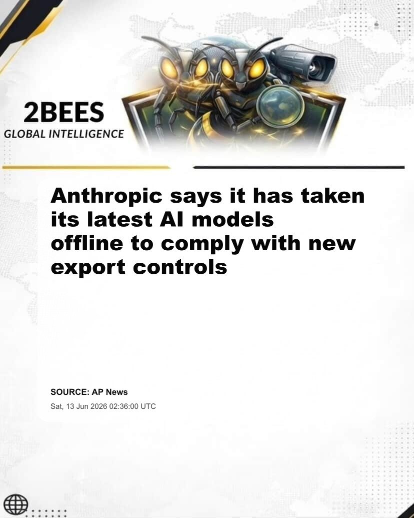 Anthropic says it has taken its latest AI models offline to comply with new export controls