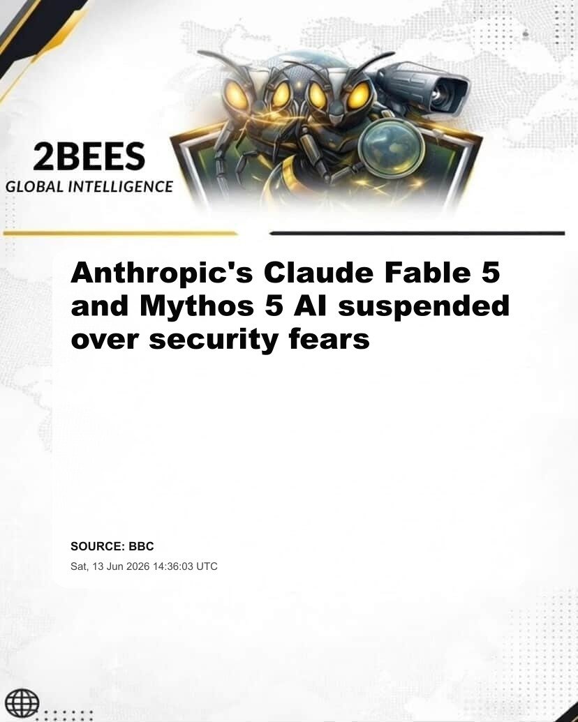 Anthropic's Claude Fable 5 and Mythos 5 AI suspended over security fears