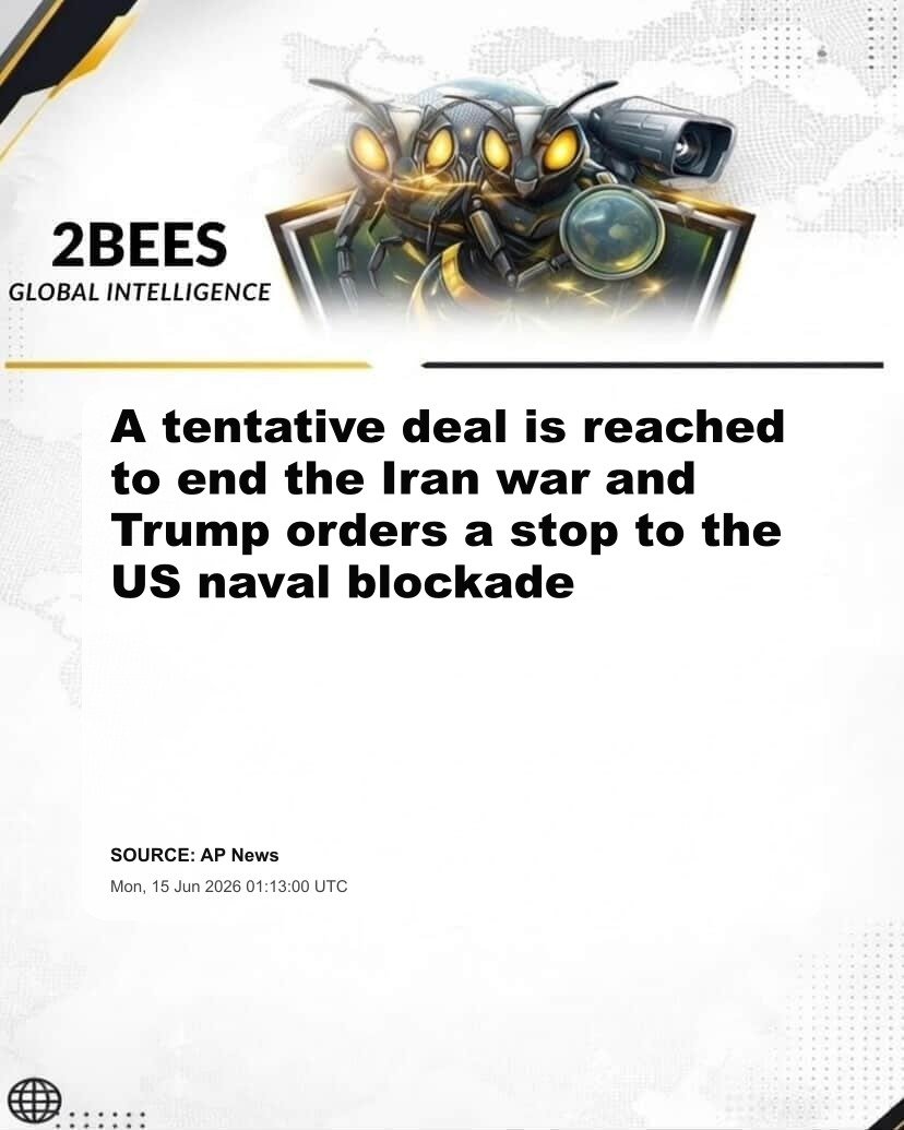A tentative deal is reached to end the Iran war and Trump orders a stop to the US naval blockade