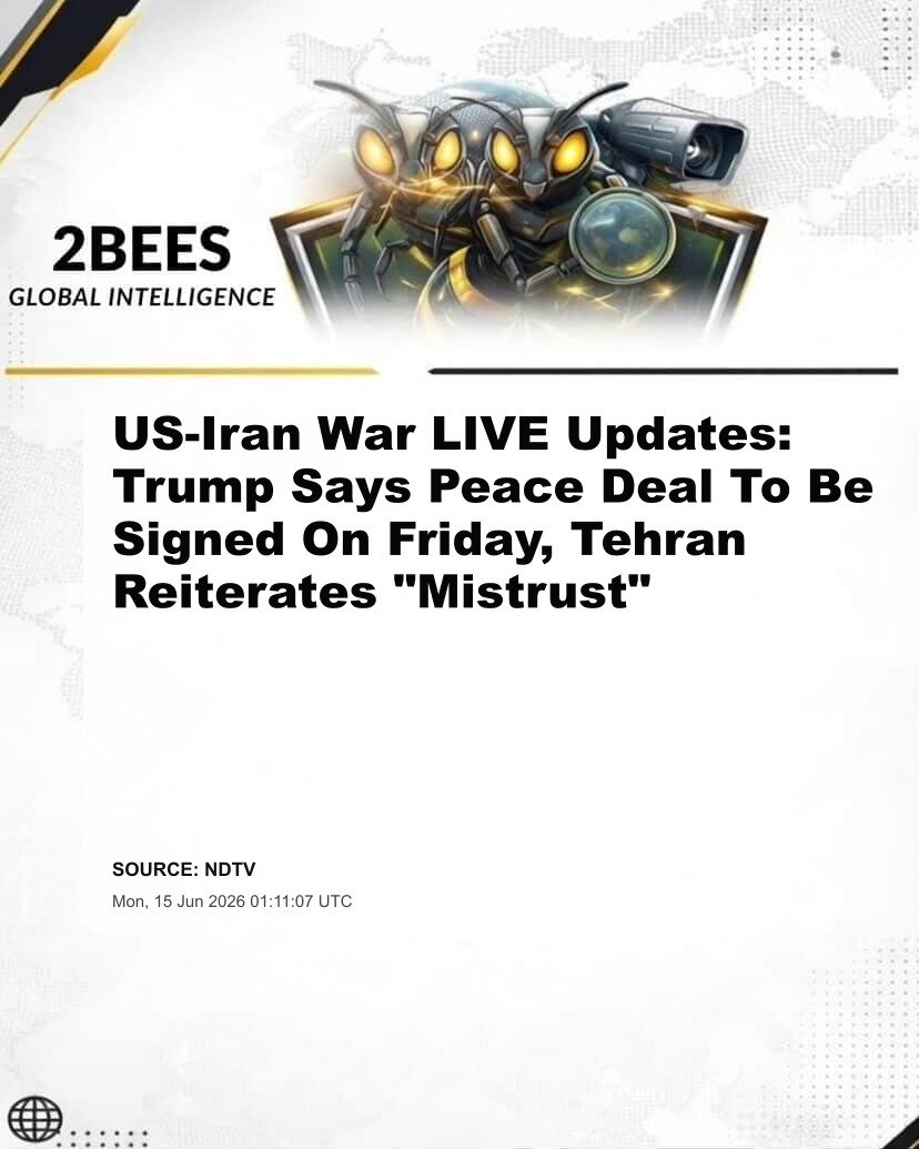US-Iran War LIVE Updates: Trump Says Peace Deal To Be Signed On Friday, Tehran Reiterates "Mistrust"