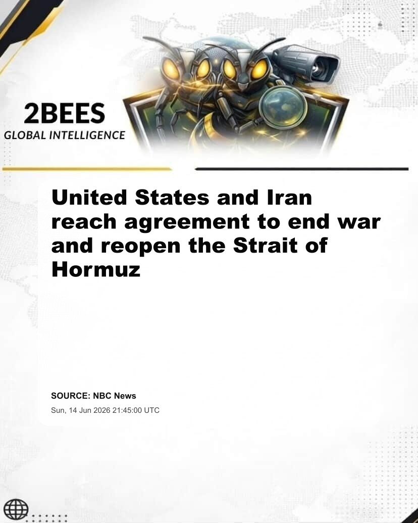 United States and Iran reach agreement to end war and reopen the Strait of Hormuz