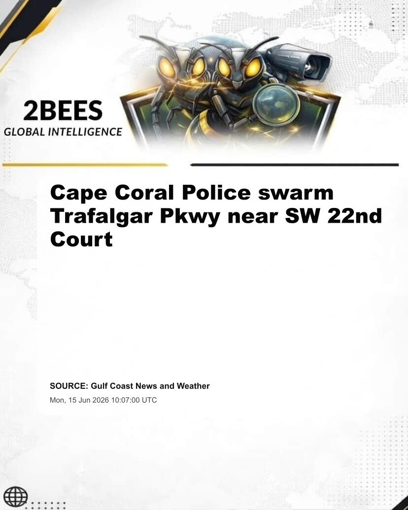 Cape Coral Police swarm Trafalgar Pkwy near SW 22nd Court