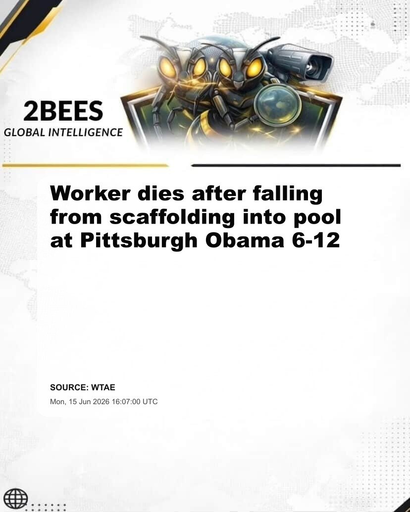 Worker dies after falling from scaffolding into pool at Pittsburgh Obama 6-12