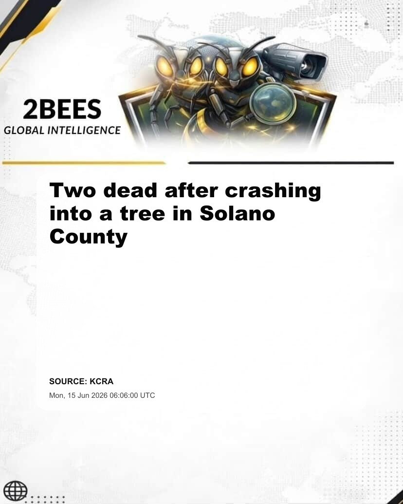 Two dead after crashing into a tree in Solano County