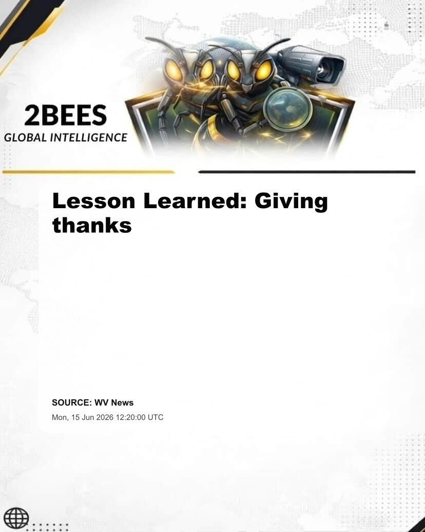 Lesson Learned: Giving thanks