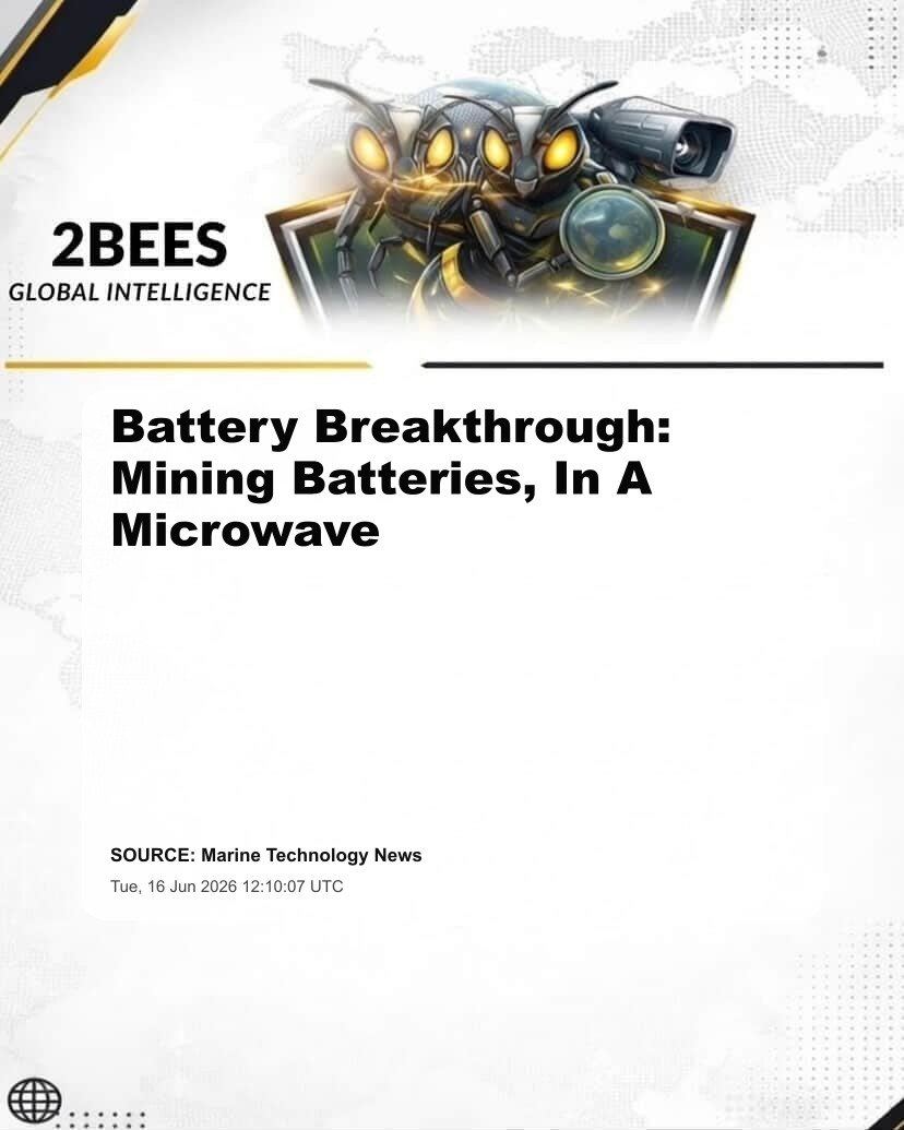 Battery Breakthrough: Mining Batteries, In A Microwave