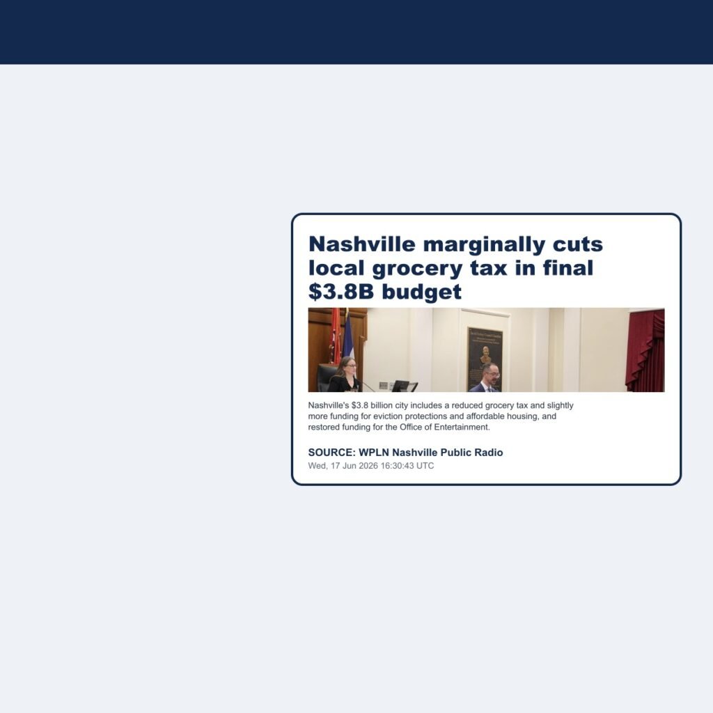 Nashville marginally cuts local grocery tax in final $3.8B budget