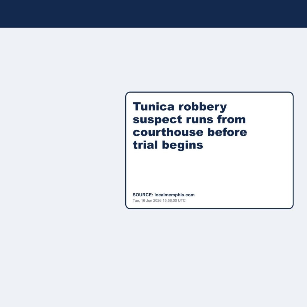 Tunica robbery suspect runs from courthouse before trial begins