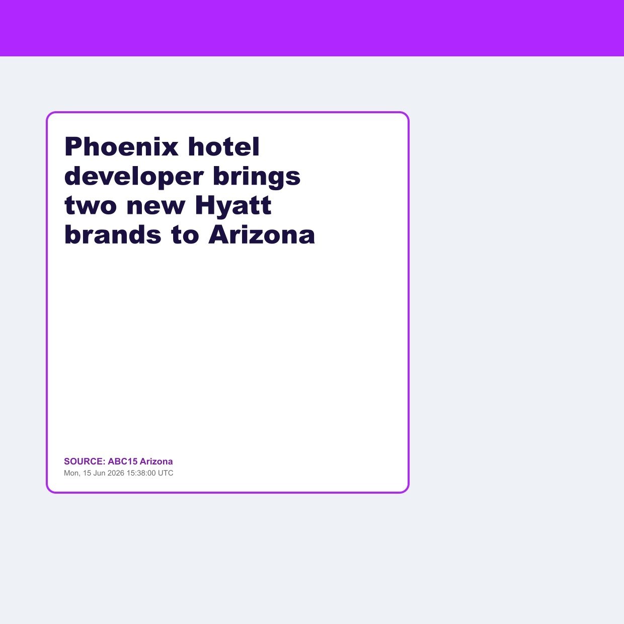 Phoenix hotel developer brings two new Hyatt brands to Arizona