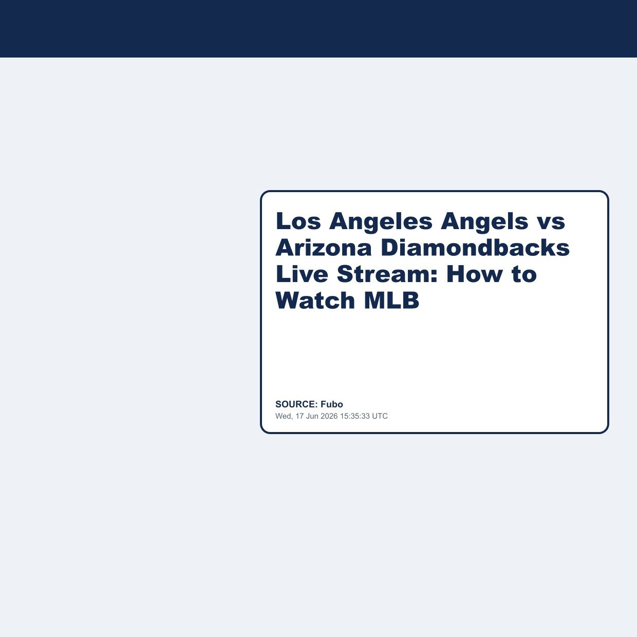 Los Angeles Angels vs Arizona Diamondbacks Live Stream: How to Watch MLB