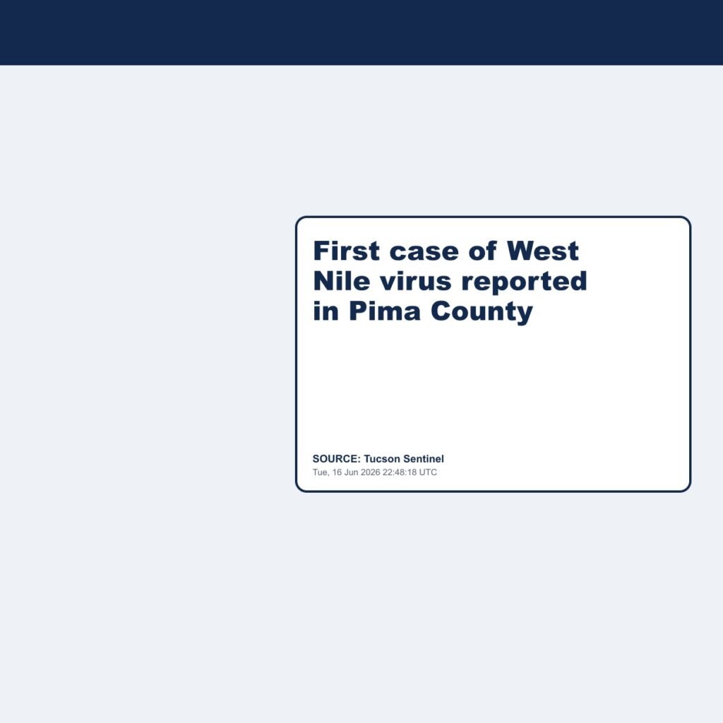First case of West Nile virus reported in Pima County