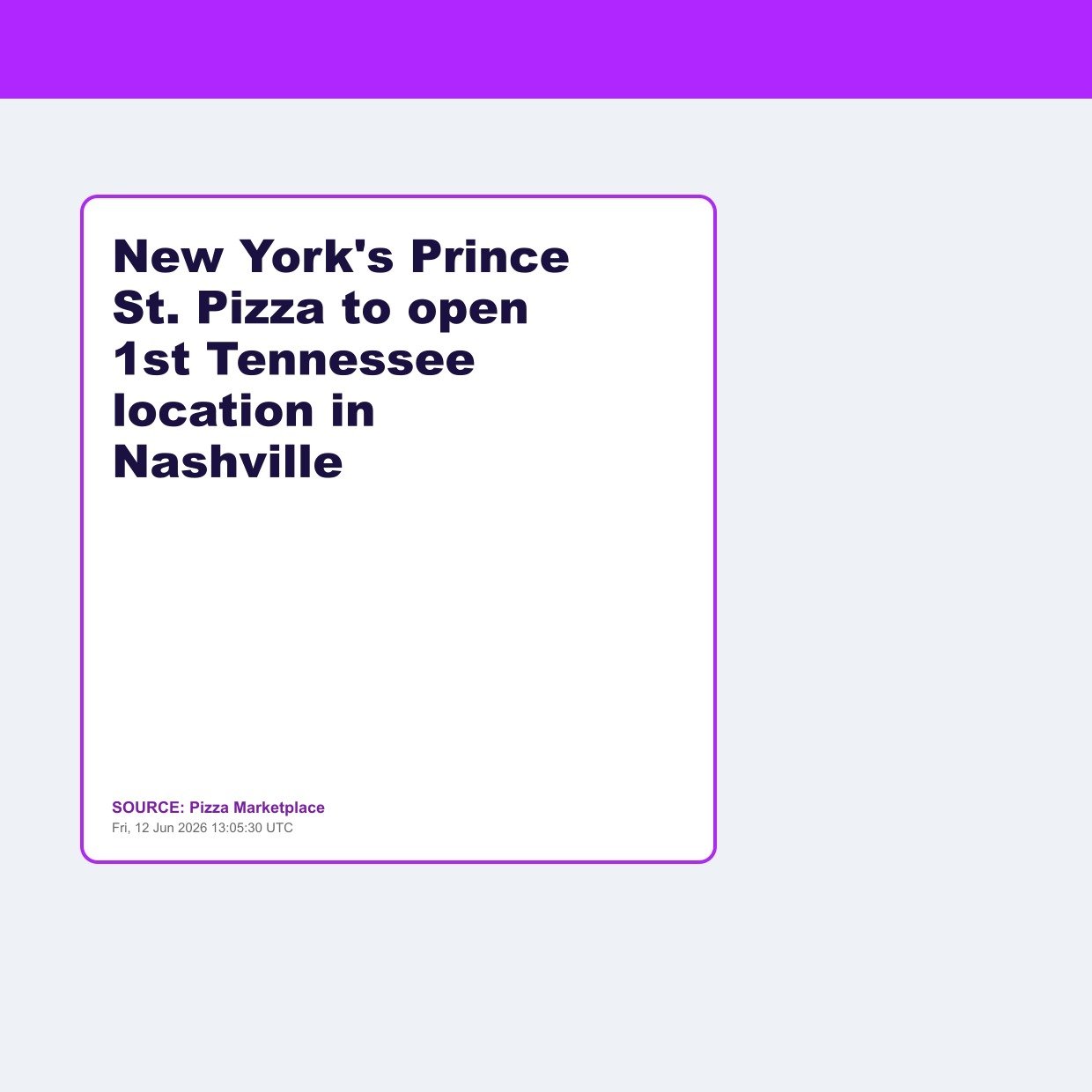 New York's Prince St. Pizza to open 1st Tennessee location in Nashville