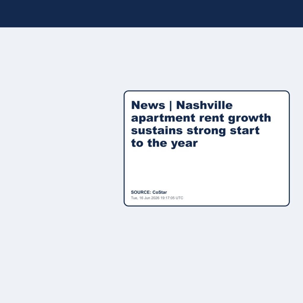 News | Nashville apartment rent growth sustains strong start to the year