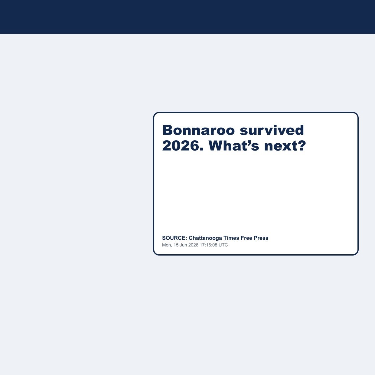 Bonnaroo survived 2026. What’s next?