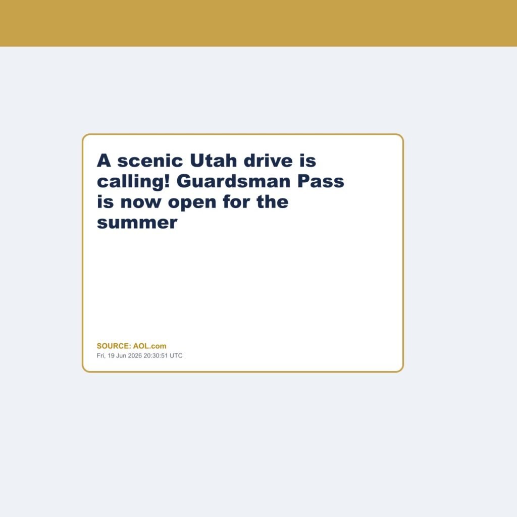 A scenic Utah drive is calling! Guardsman Pass is now open for the summer