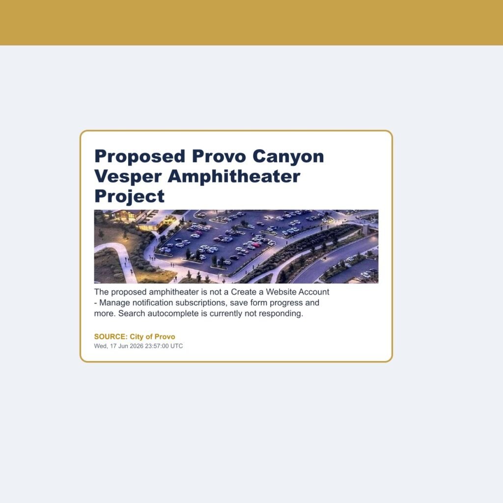 Proposed Provo Canyon Vesper Amphitheater Project