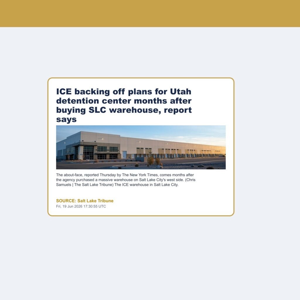 ICE backing off plans for Utah detention center months after buying SLC warehouse, report says
