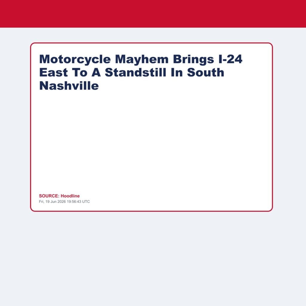 Motorcycle Mayhem Brings I-24 East To A Standstill In South Nashville