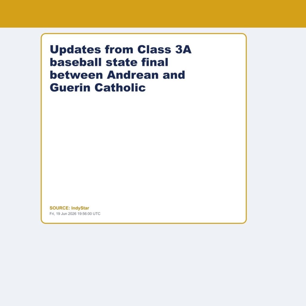 Updates from Class 3A baseball state final between Andrean and Guerin Catholic