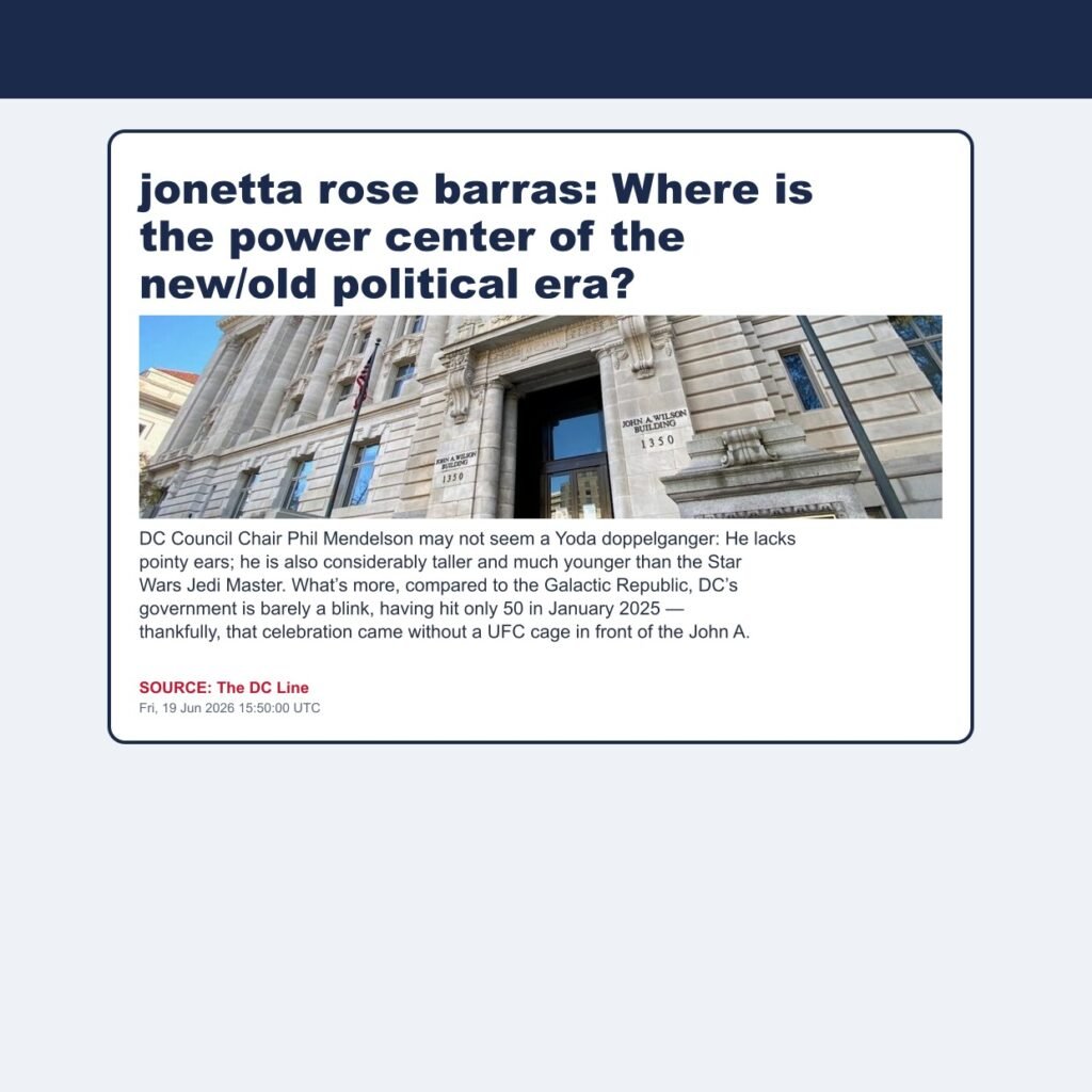 jonetta rose barras: Where is the power center of the new/old political era?