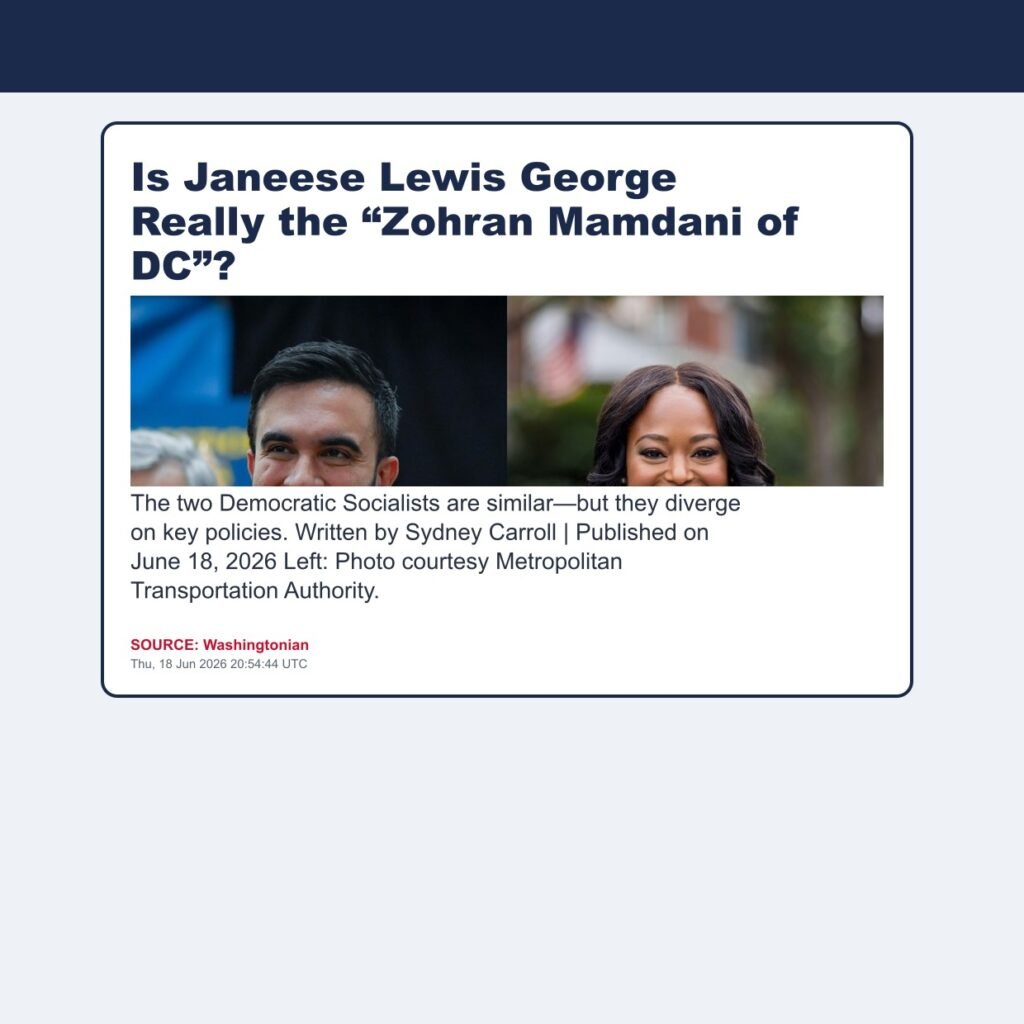 Is Janeese Lewis George Really the “Zohran Mamdani of DC”?