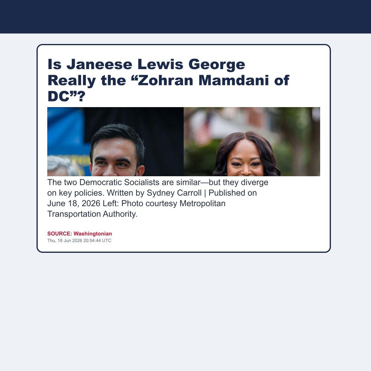 Is Janeese Lewis George Really the “Zohran Mamdani of DC”?