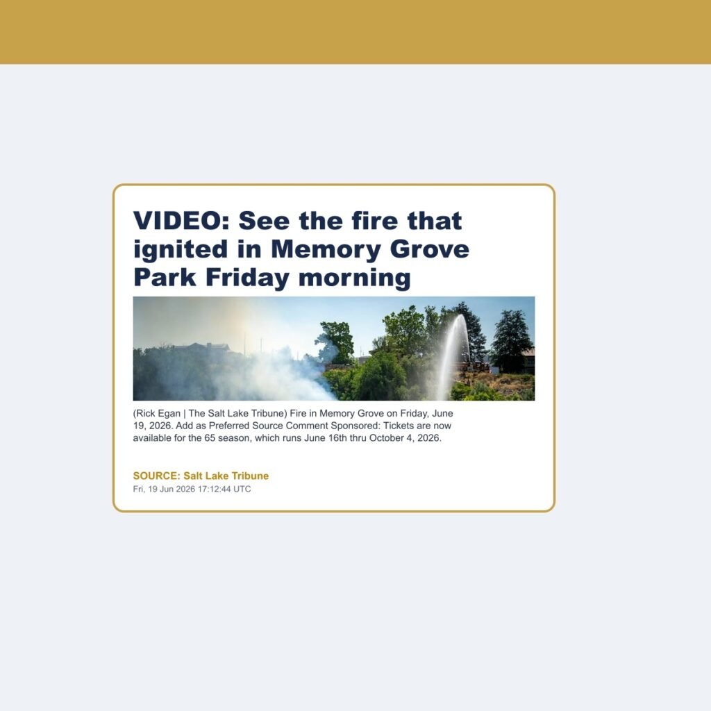 VIDEO: See the fire that ignited in Memory Grove Park Friday morning