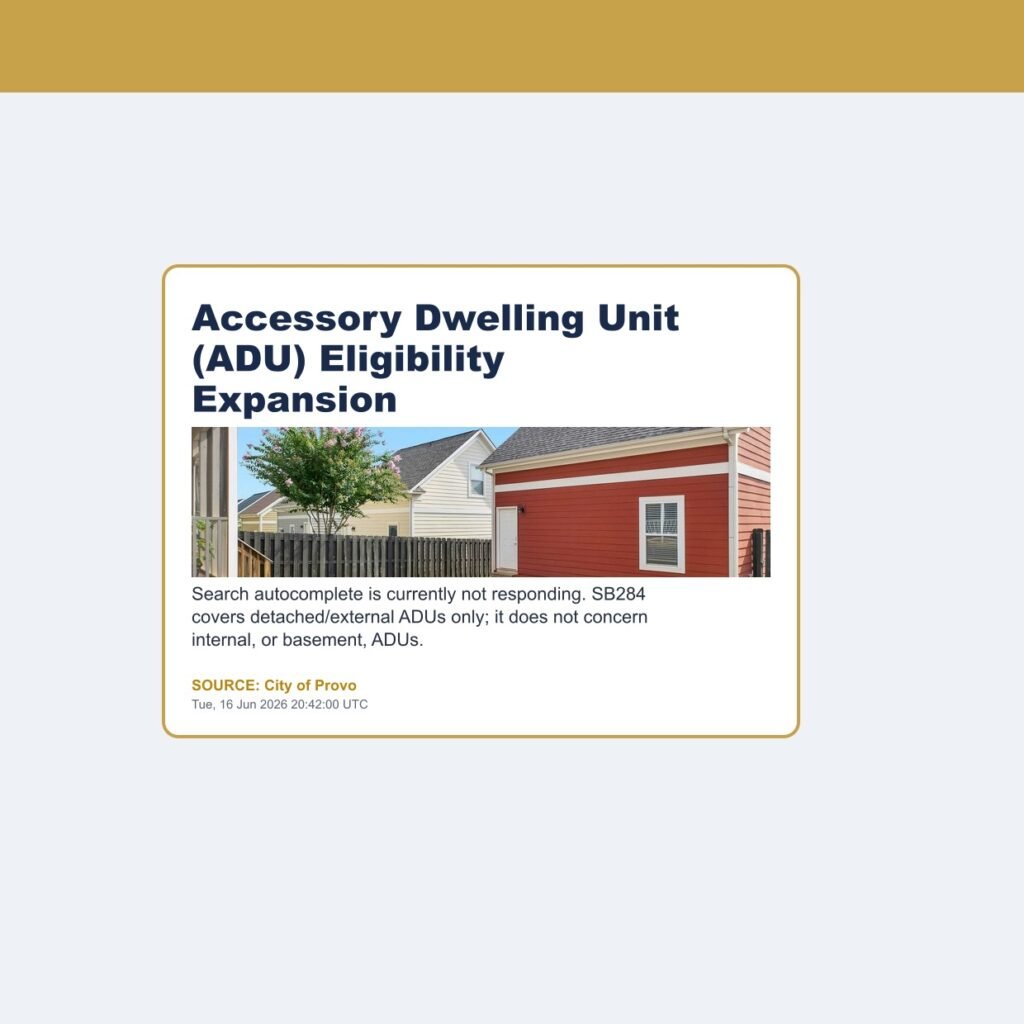 Accessory Dwelling Unit (ADU) Eligibility Expansion