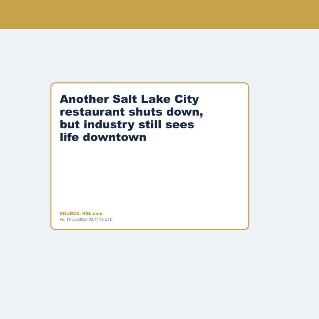 Another Salt Lake City restaurant shuts down, but industry still sees life downtown
