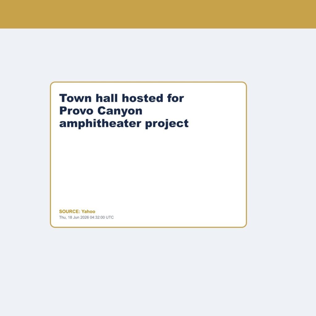 Town hall hosted for Provo Canyon amphitheater project