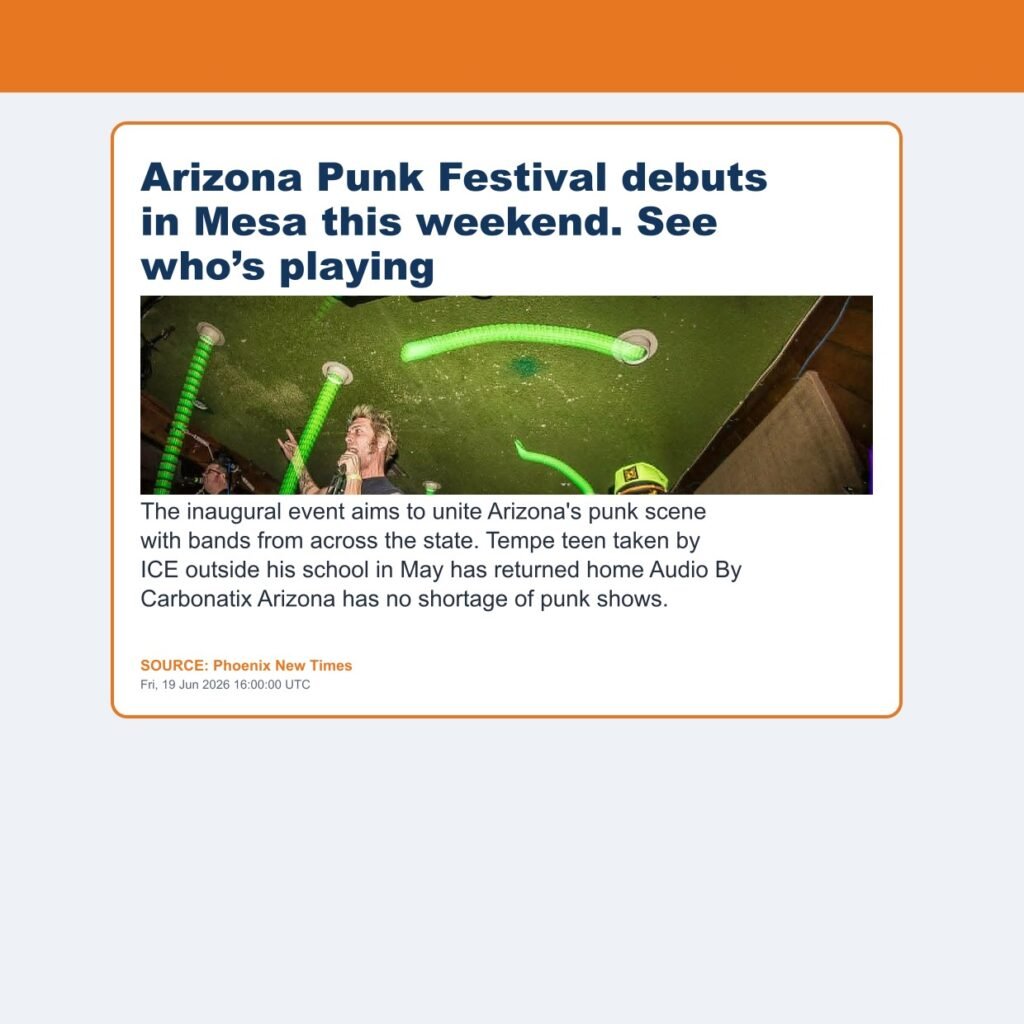 Arizona Punk Festival debuts in Mesa this weekend. See who’s playing