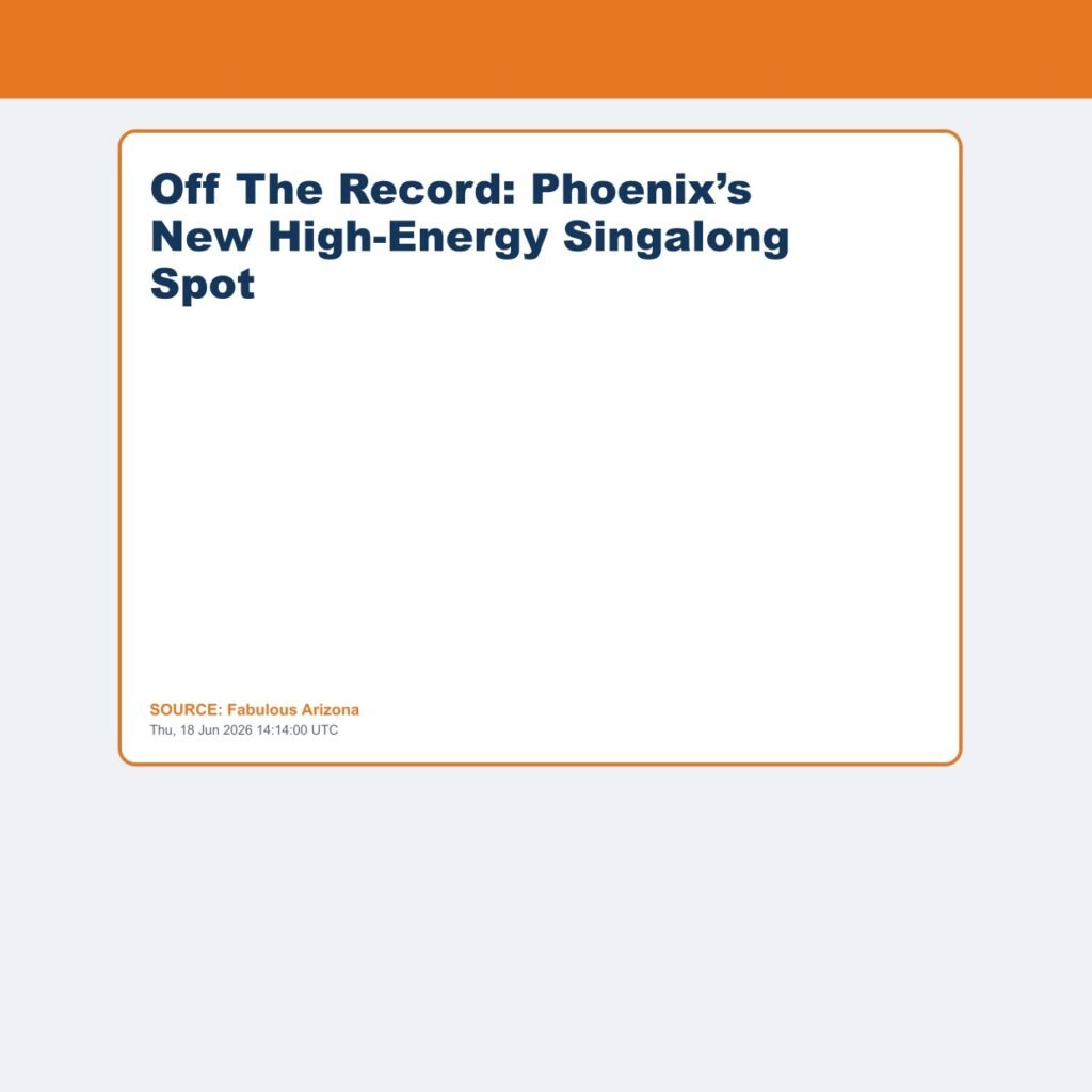Off The Record: Phoenix’s New High-Energy Singalong Spot
