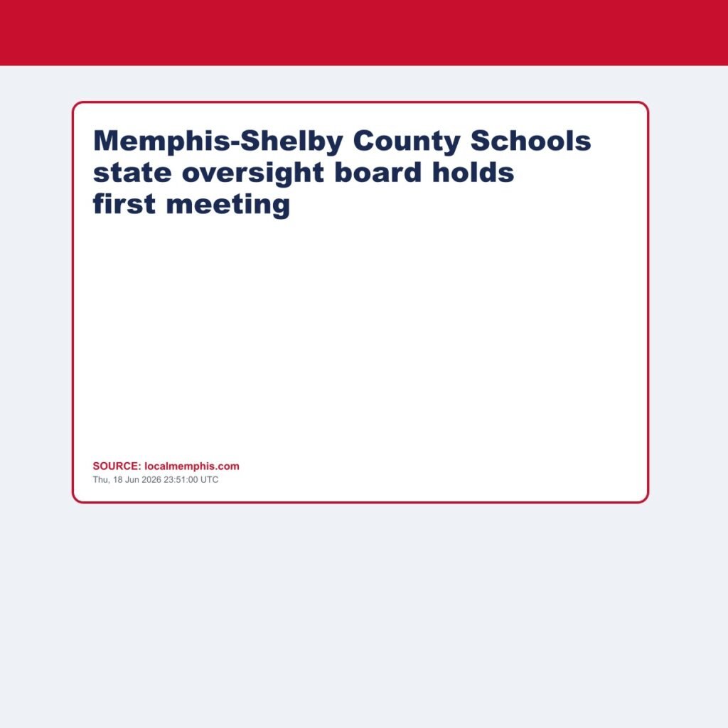 Memphis-Shelby County Schools state oversight board holds first meeting