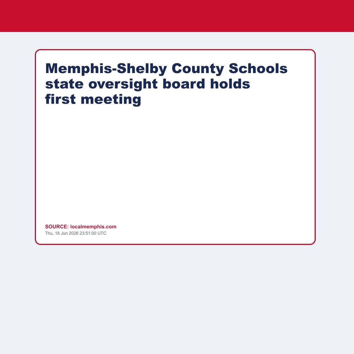 Memphis-Shelby County Schools state oversight board holds first meeting