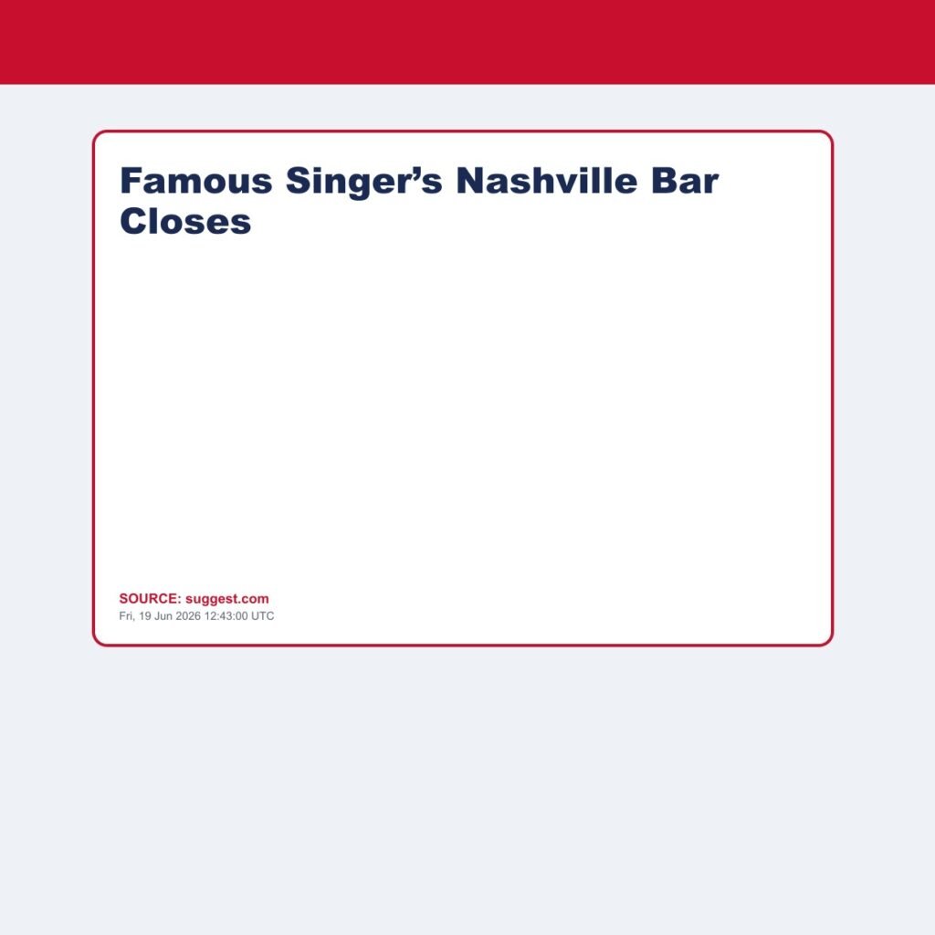 Famous Singer’s Nashville Bar Closes