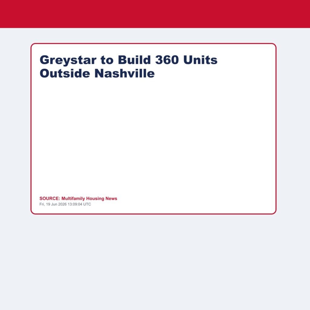 Greystar to Build 360 Units Outside Nashville