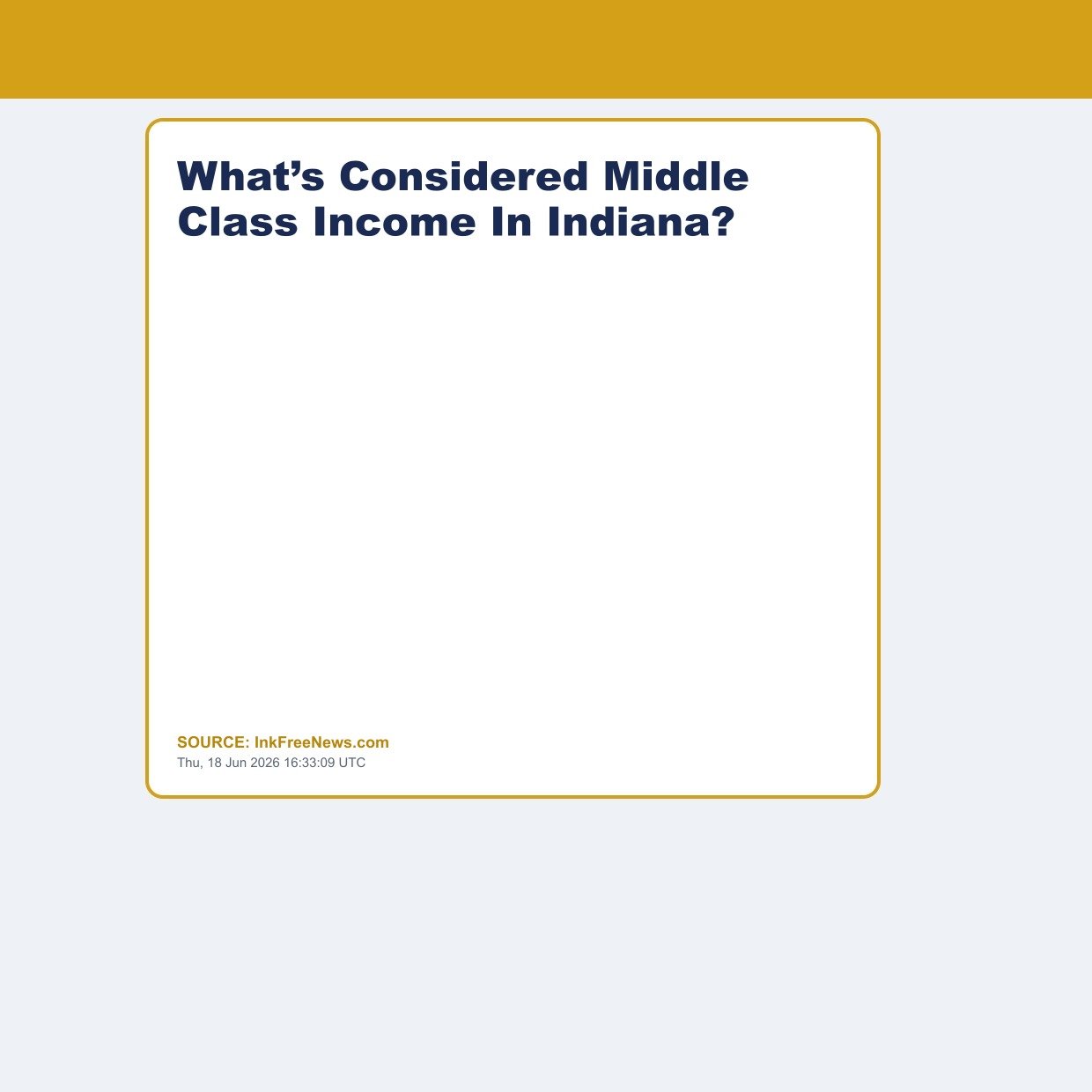 What’s Considered Middle Class Income In Indiana?