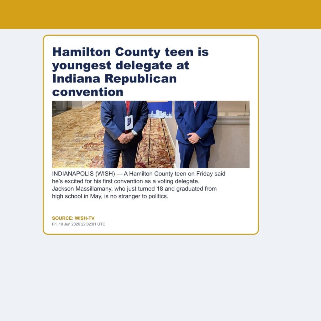 Hamilton County teen is youngest delegate at Indiana Republican convention