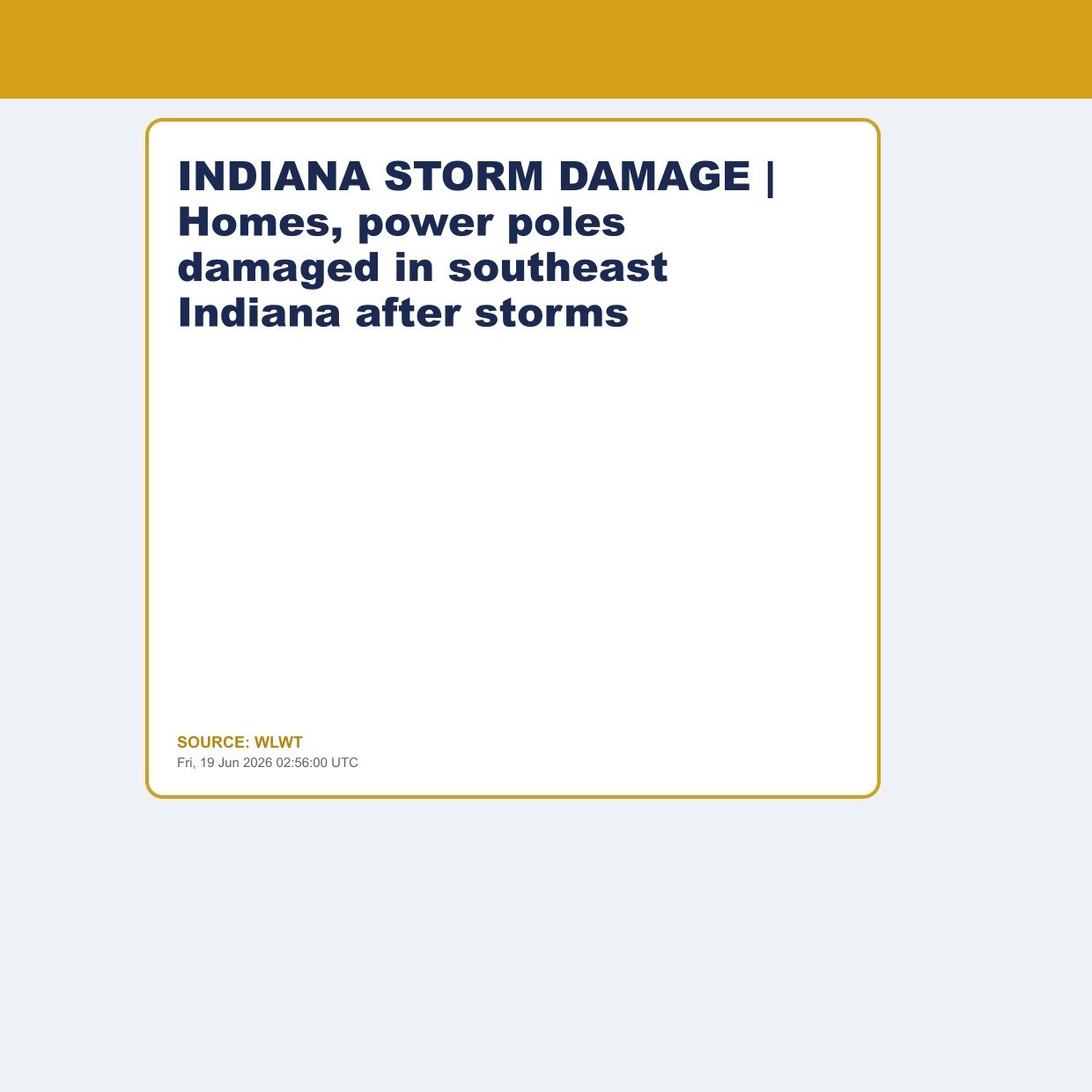 INDIANA STORM DAMAGE | Homes, power poles damaged in southeast Indiana after storms