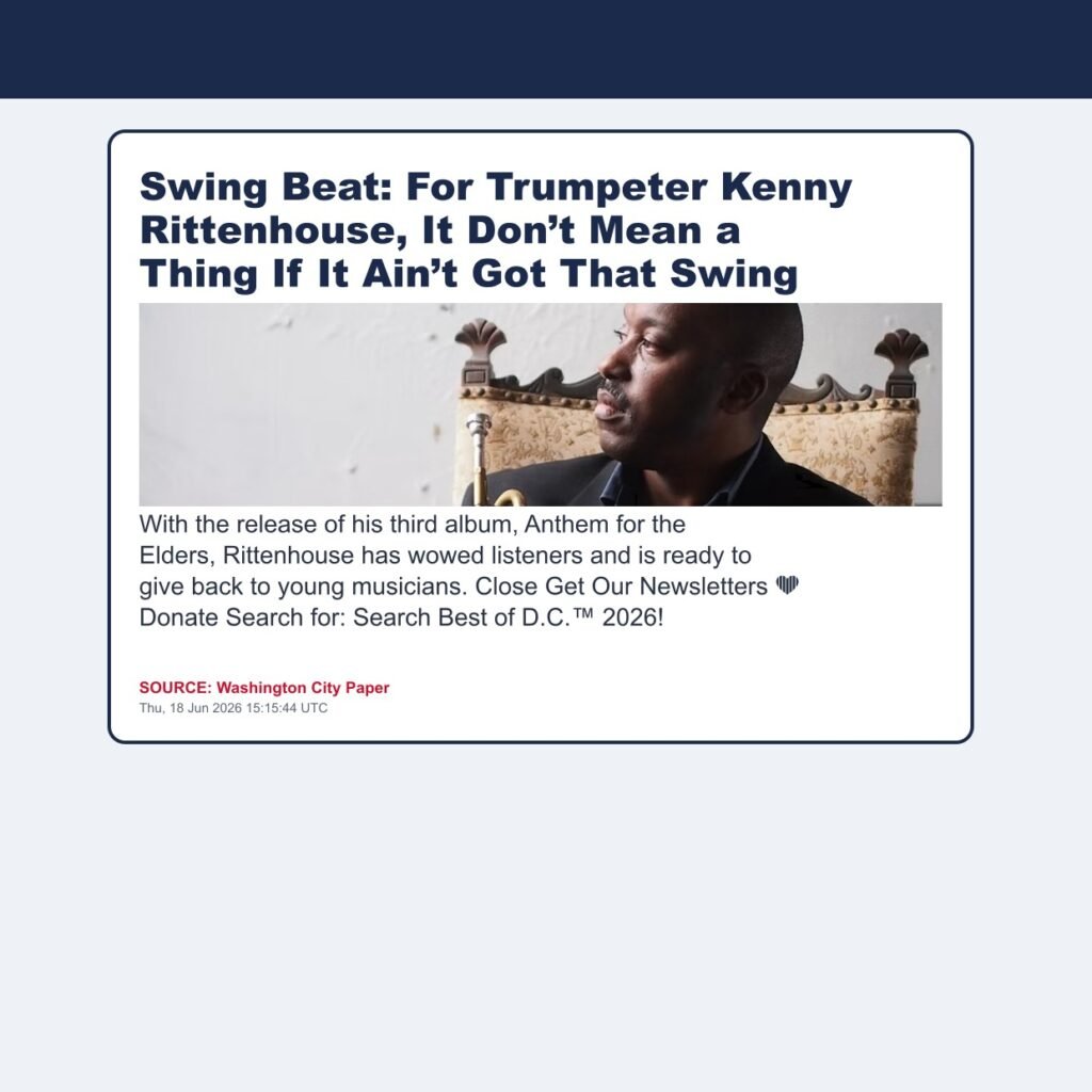 Swing Beat: For Trumpeter Kenny Rittenhouse, It Don’t Mean a Thing If It Ain’t Got That Swing