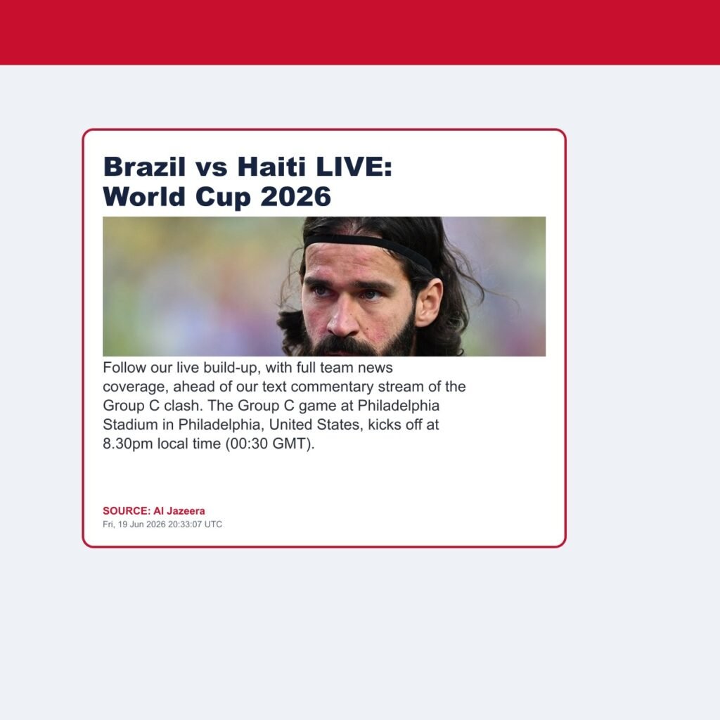 Brazil vs Haiti LIVE: World Cup 2026